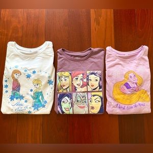 New Girls Disney Long Sleeves Tee Shirts Bundle